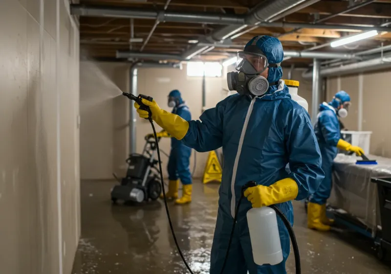 Basement Sanitization and Antimicrobial Treatment process in Cornelius, NC